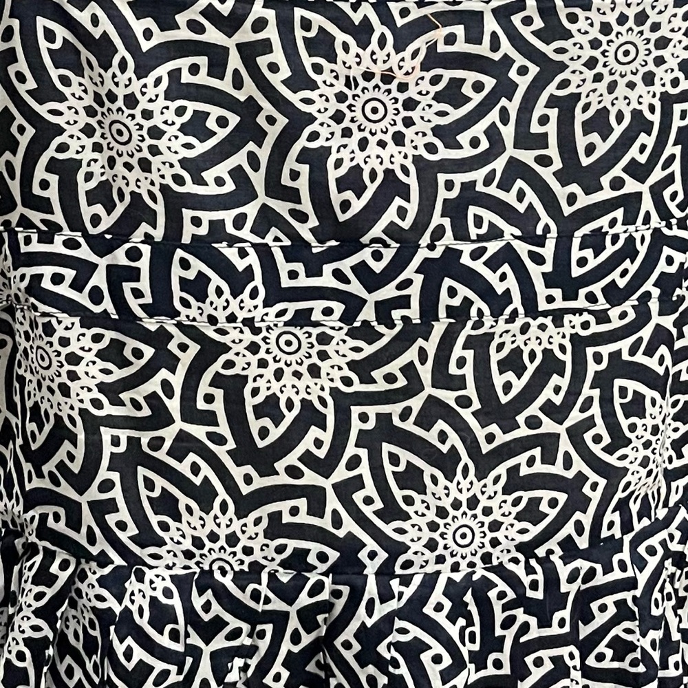 Tory Burch Button Front Geometric Floral Sundress Size 8 - Picture 3 of 11